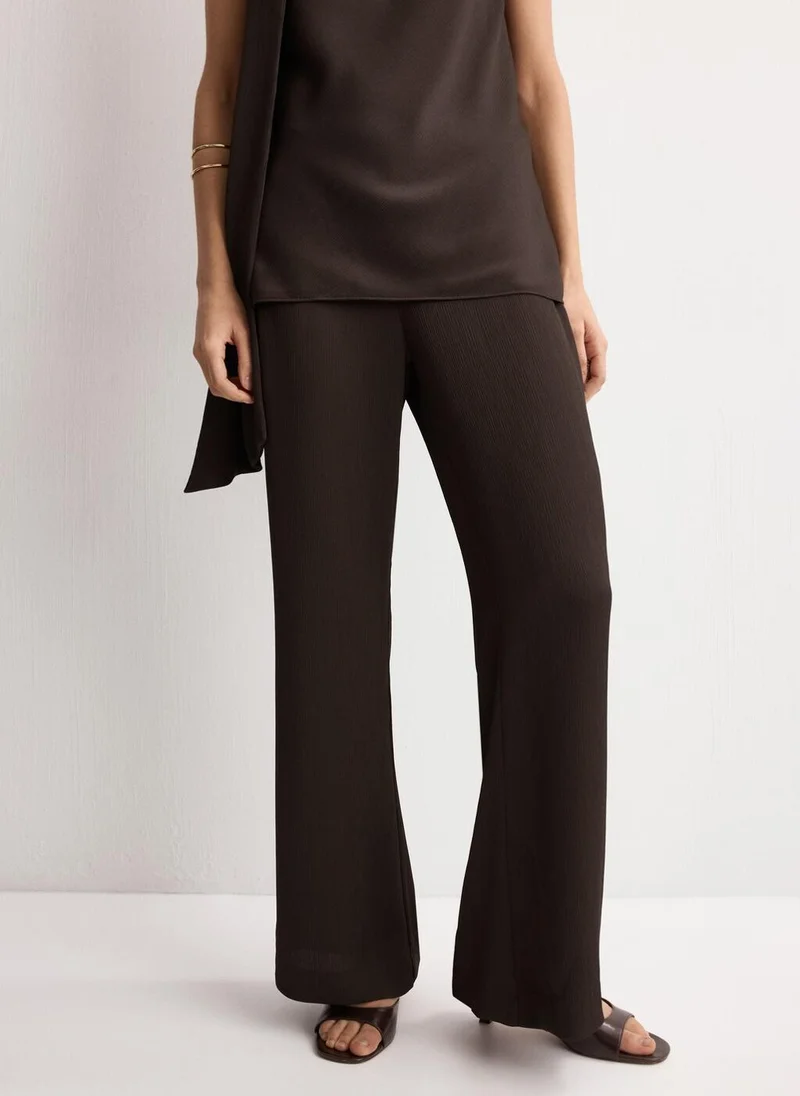 مانجو Satin straight-fit trousers